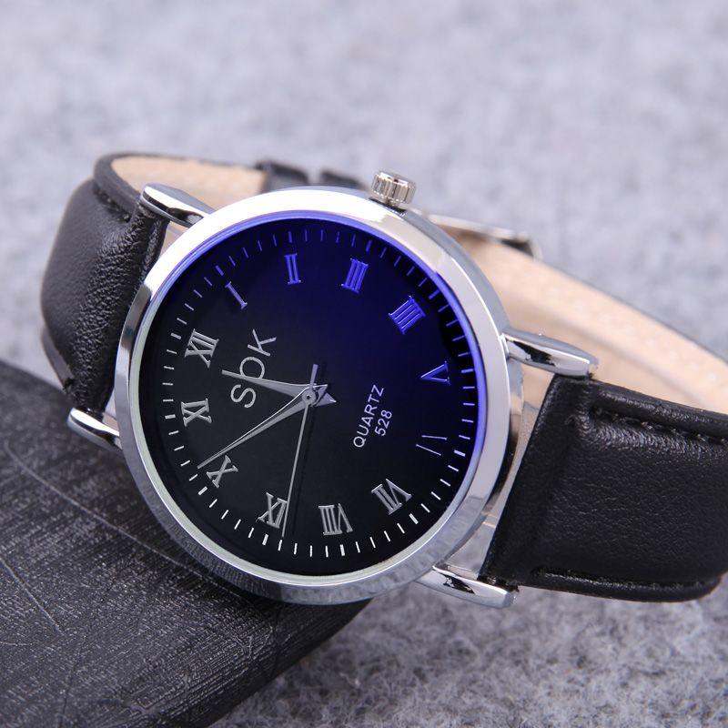 INS-style For Women Men, Korean-style Simple Couple's A Pair Of Men's And Women's Leather Strap , Non-mechanical_voghion.com