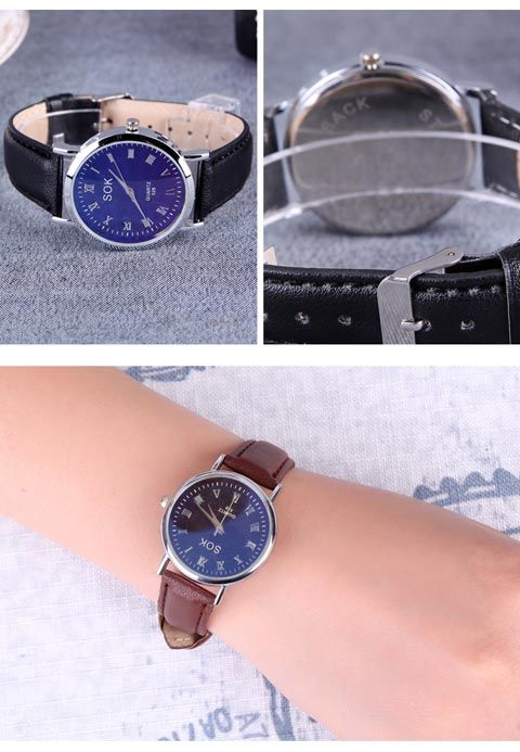 Minimalist Quartz Watch With Leather Strap For Men And Women_voghion.com