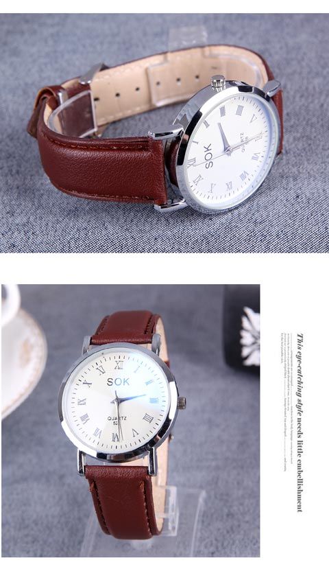 Minimalist Quartz Watch With Leather Strap For Men And Women_voghion.com
