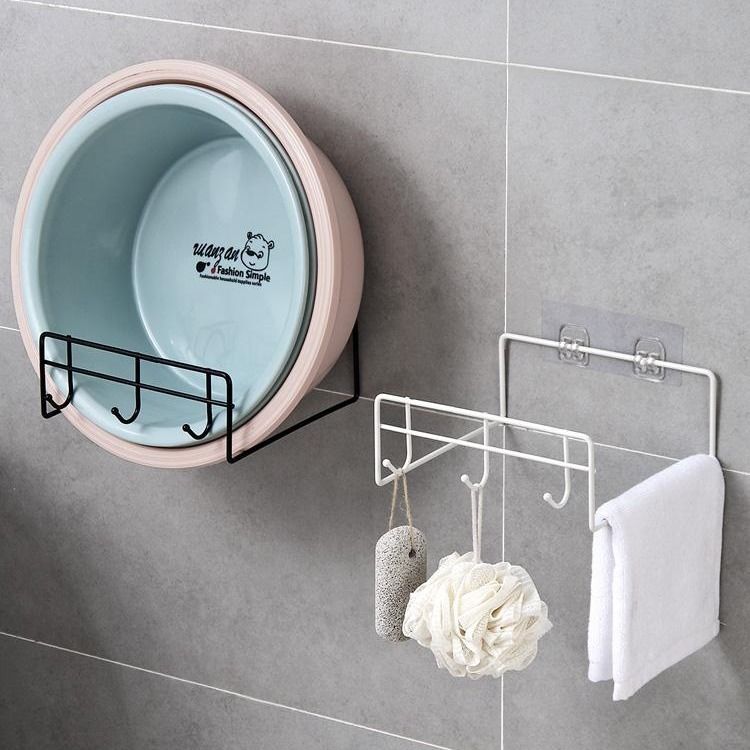 [put multiple basins] non punching washbasin shelf household wall hanging towel rack toilet basin storage rack storage rack