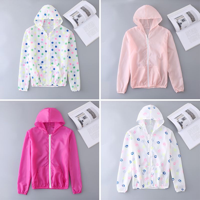 Sun proof clothing women's short summer new ultra thin breathable quick drying Korean coat fashionable outdoor sun proof clothing