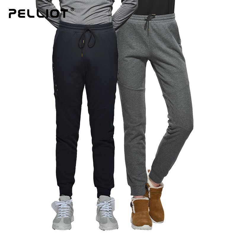 PELLIOT 伯希和 户外休闲卫裤 男女跑步裤透气健身裤情侣运动收口长裤
