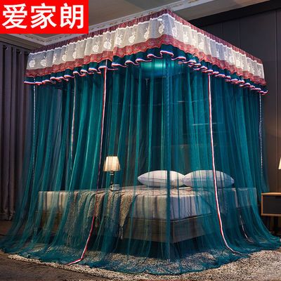 【加高加密】高档精品蚊帐三开门落地公主风宫廷家用单双人文帐子_拼多多返利优惠券 - 一起惠返利网_178hui.com