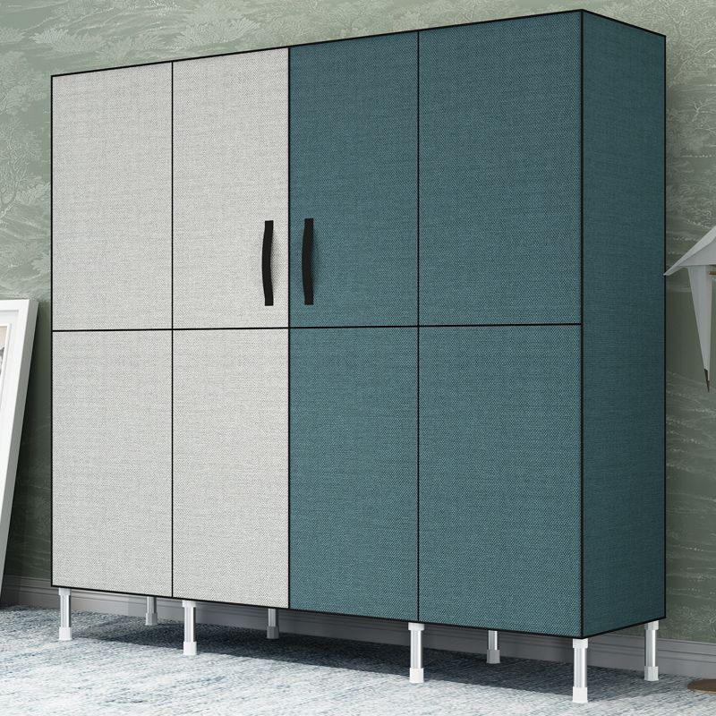 Simple wardrobe steel pipe thickening reinforced cloth cabinet double single wardrobe non solid wood assembly storage super large cloth cabinet