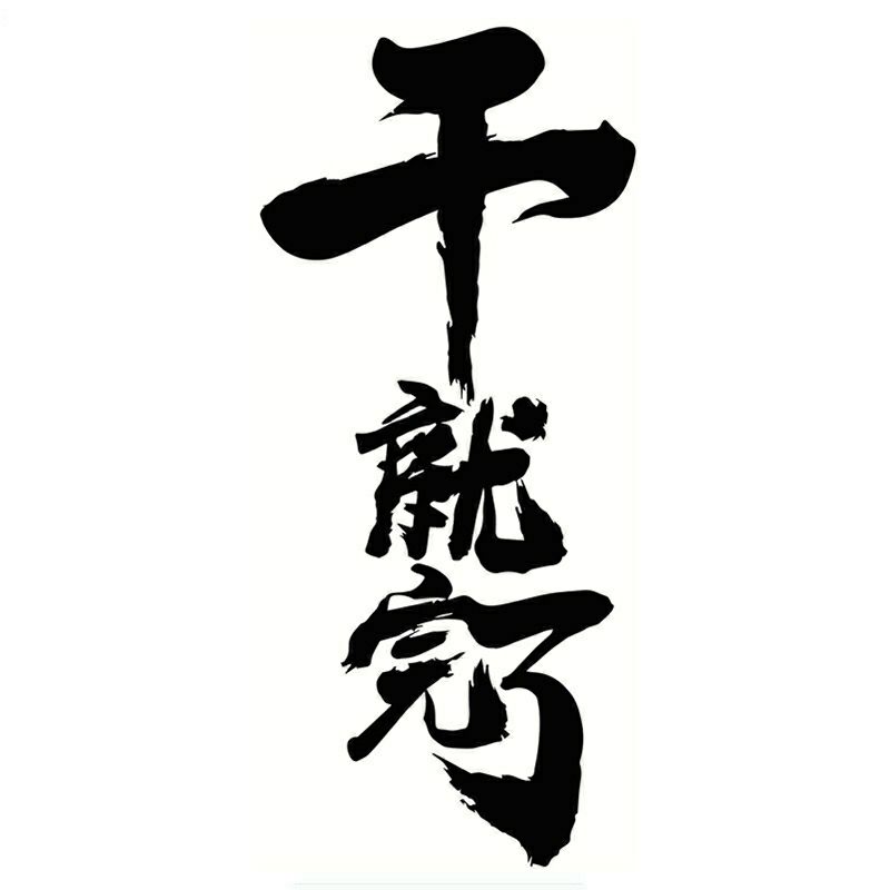 抖音车贴 干就完了 遮挡划痕贴纸 文字个性创意外贸汽车装饰贴纸