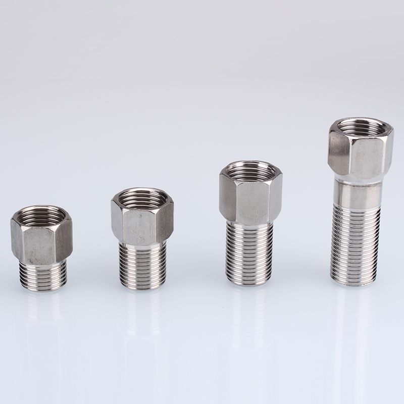 内外丝接头不锈钢4分6分加长直接四分延长管6分变4分变径水暖配件