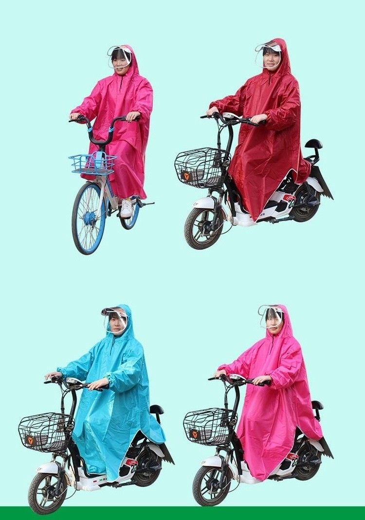 单人骑行成人男女带袖雨衣长款自行车电动车电瓶车摩托车雨披雨具