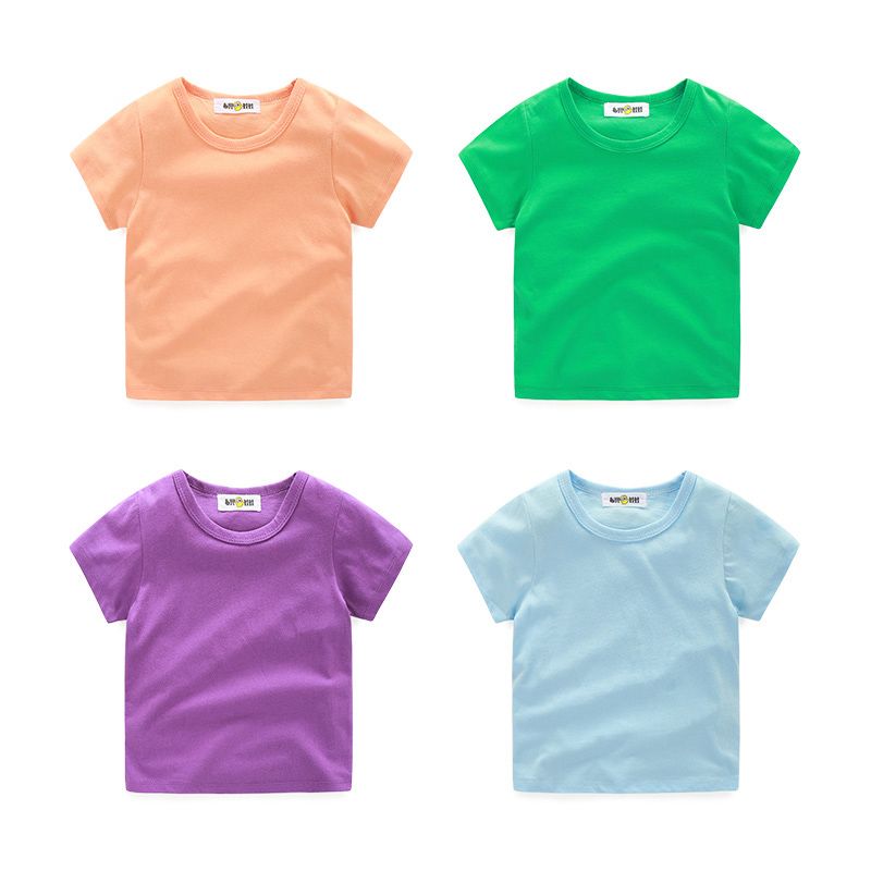 Baby short-sleeved T-shirt summer cotton baby tops children's T-shirt boys and girls bottoming shirt half-sleeved summer clothing