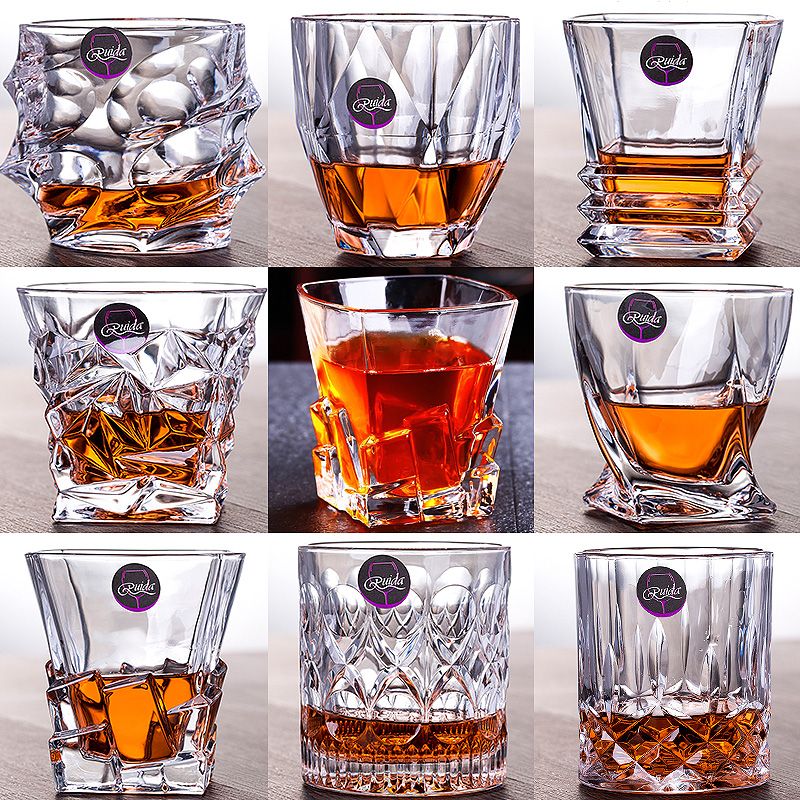 European Style Crystal Whisky Glass Crystal glass foreign wine glass beer white spirit spirit strong liquor cup household water cup