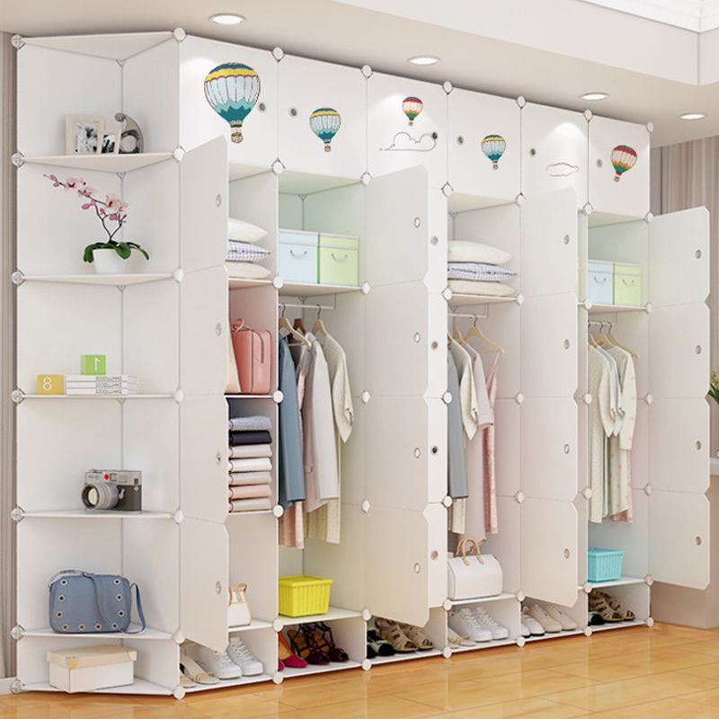 Simple wardrobe children's home bedroom furniture assembly simple modern sliding door cloth rental small storage cabinet solid wood