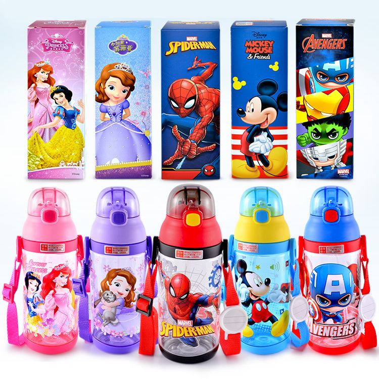 Disney children's water cup with straw summer plastic cup