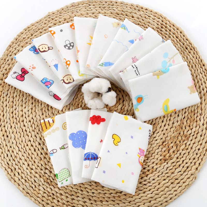 Pure cotton gauze small towel square towel baby saliva towel baby baby newborn face wash cotton handkerchief towel wholesale