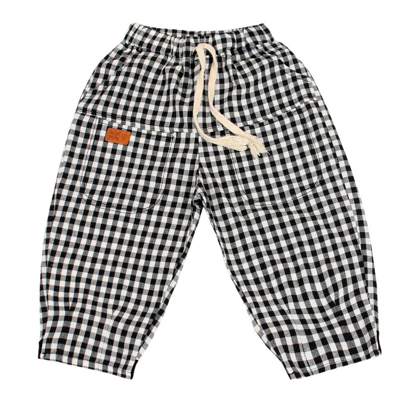 Children's summer wear boys' Korean loose Plaid casual pants baby pants shorts children's summer Capris trend