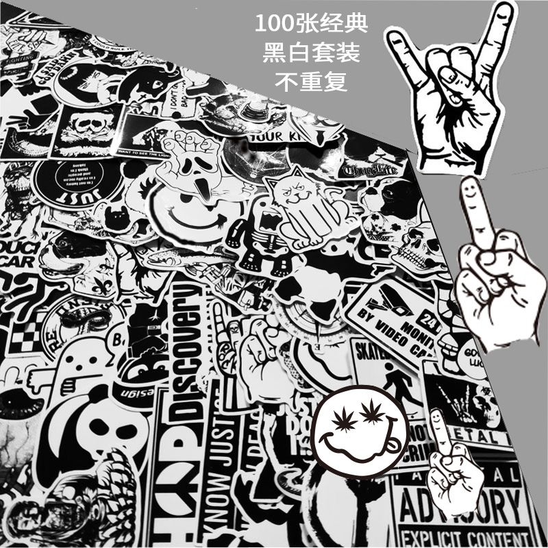 supreme贴纸潮牌行李箱旅行箱贴笔记本电脑吉他个性涂鸦贴画防水