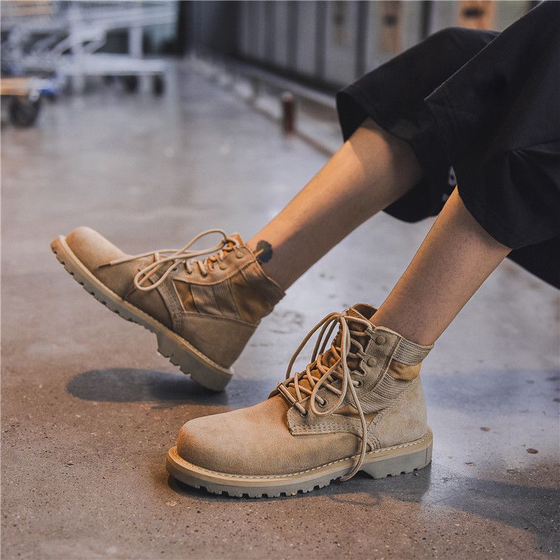 Herbst Arbeitskleidung Schuhe Martin Herren Mid Top Sho British 2022 Neue echte Leder Mode Stiefel_voghion.com