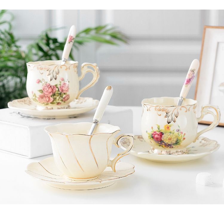 咖啡杯套装英式下午茶杯子红茶欧式茶具陶瓷杯家用水杯具优雅包邮