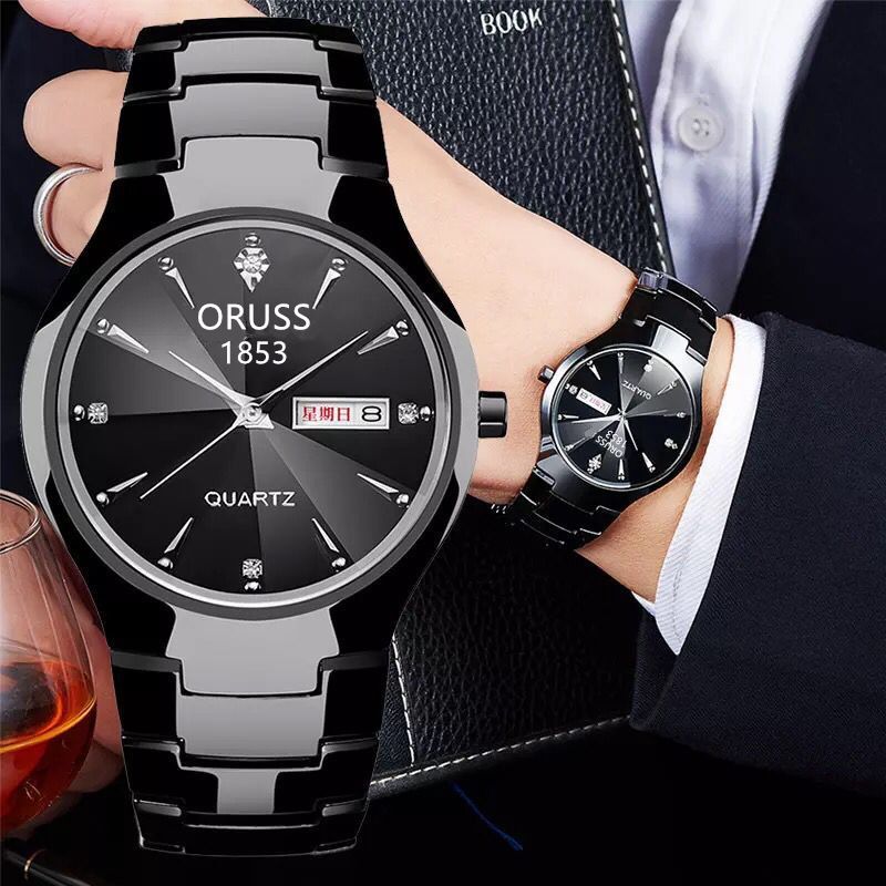 瑞士品牌全自动机械手表男士腕表商务防水钨钢色男女表情侣夜光表
