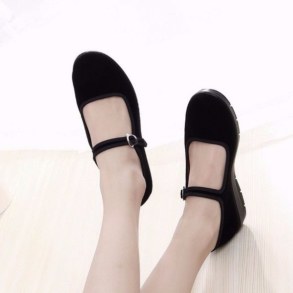 礼仪一代北京防滑舞鞋单鞋工作鞋布鞋