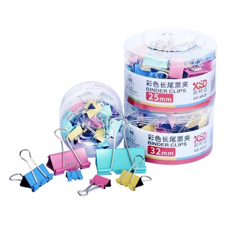 彩色长尾夹文件夹19mm*40个 5.5元 - 清风线报