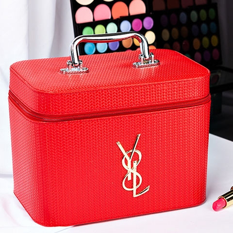 Korea large capacity Cosmetic Bag Cosmetic Case portable storage box large and small cosmetic lovely small square bag