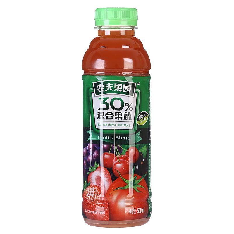 农夫山泉果汁 农夫果园30%番茄草莓混合果蔬饮料500ml*15瓶/整箱