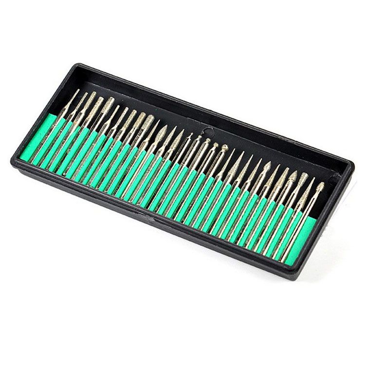 2.35mm Alloy Grinding Head Set Metal Engraving Grinding Needle Emery Nail Engraving Grinding Carved Manicure Tools