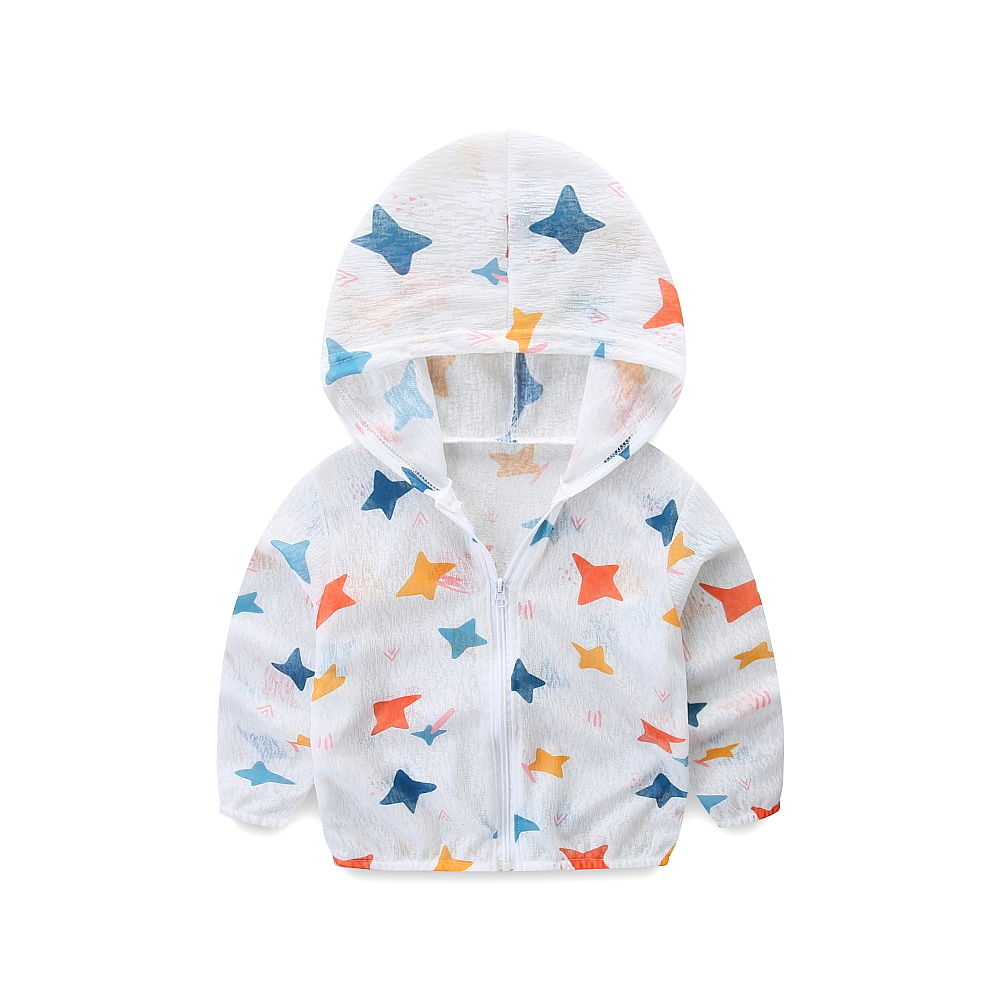 Children's sun proof clothing light and breathable boy baby sun proof clothing coat summer beach girl skin clothing air conditioning clothing