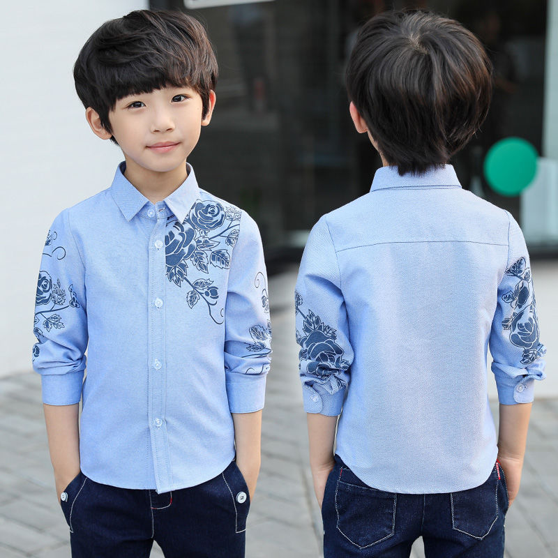 Children's clothing boys' spring 2020 new Korean long sleeve shirt children's spring and autumn bottoming shirt boys' top fashion