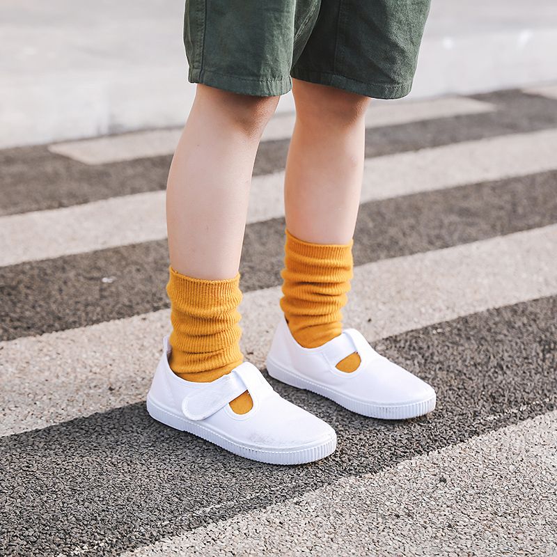 儿童小白鞋男童女童帆布透气女孩白色白网鞋白胶鞋运动布鞋小学生