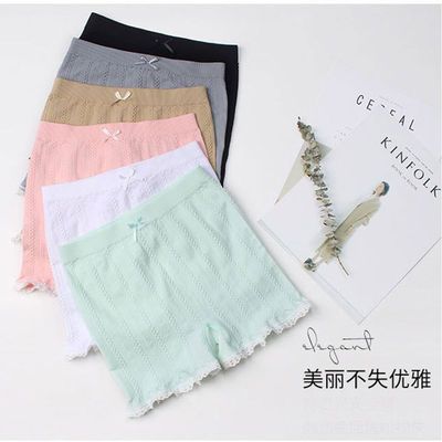 9.9包邮打底裤少女棉裆蕾丝安全裤女初中生防走光薄款保险裤外穿