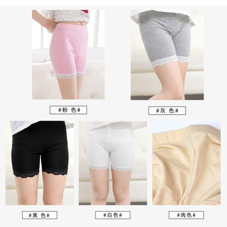 Girls' shorts, summer three-point safety pants, middle-aged and older children's bottoming underwear