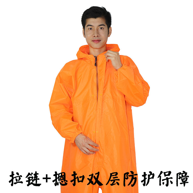 One piece hooded dust-proof clothing protective clothing waterproof rainproof clothing spray painting polishing male raincoat farm labor protection work clothes