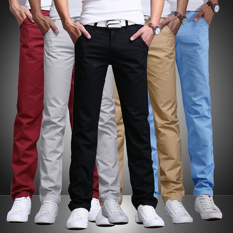 Autumn new men's casual pants men's straight tube loose trend versatile overalls slim black youth pants trend