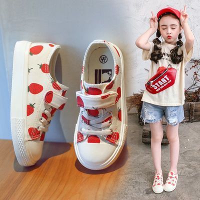 女童帆布鞋2019春秋新款儿童一脚蹬布鞋休闲板鞋软底小女孩单鞋子