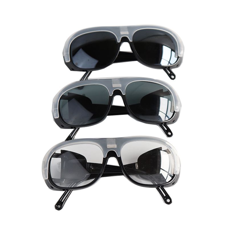New cowhide mask special anti ultraviolet strong light glasses for welders transparent black glass goggles wear resistant