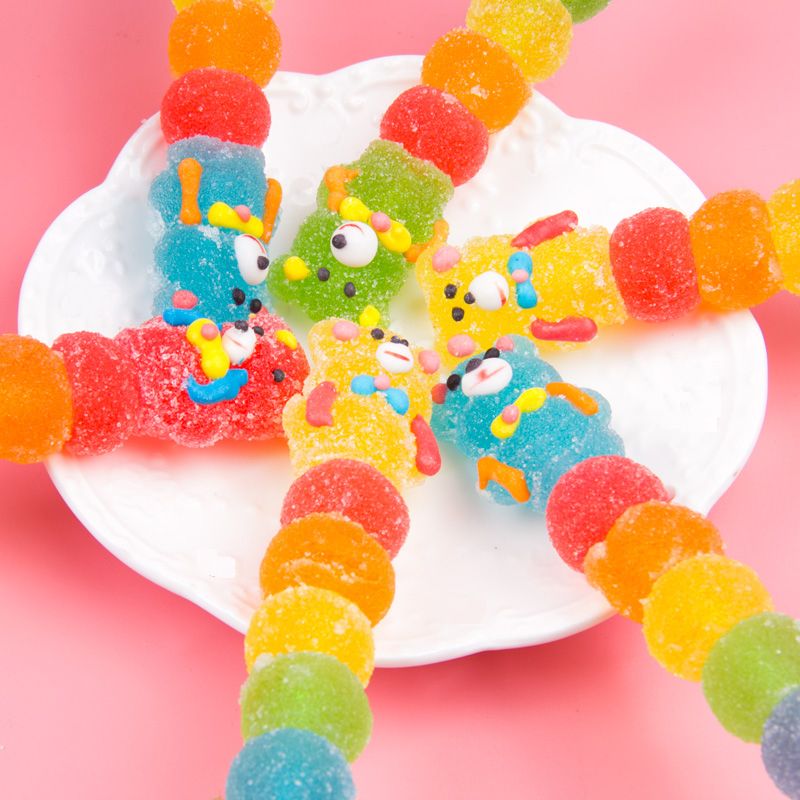 创意30支儿童卡通棒棒糖小熊果汁软糖小孩水果味qq糖糖果休闲零食G