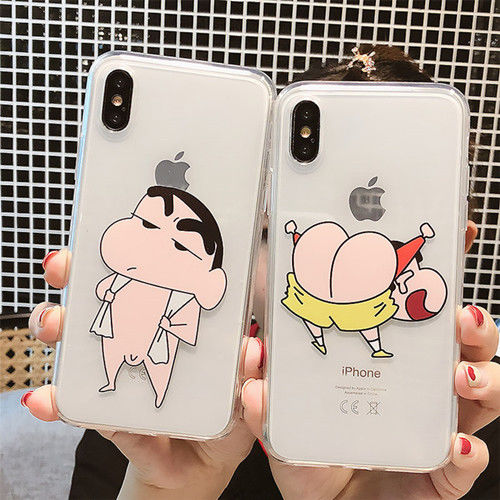Cute crayon Xiaoxin Apple x case iPhone 7 / 8plus transparent silicone cover 6S soft shell cartoon couple