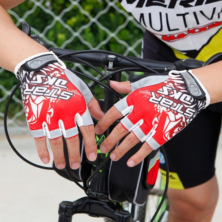 骑行手套半指山地自行车短指手套夏季男女薄透气硅胶减震单车装备