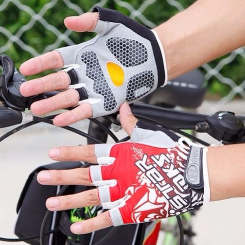 骑行手套半指山地自行车短指手套夏季男女薄透气硅胶减震单车装备