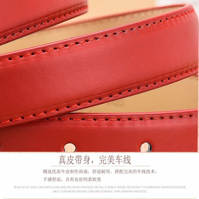 [Genuine Leather] Women's Belt Versatile Korean Style Casual Pin Buckle Belt Women's Fashion Pin Buckle Jeans Belt Women