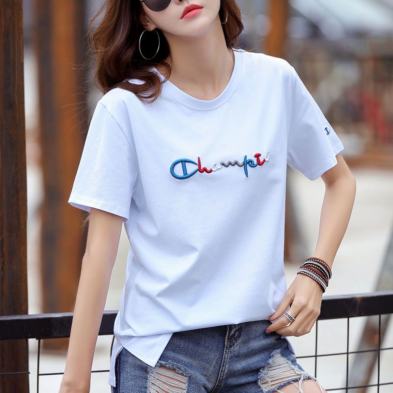 短袖t恤女2019新款夏季女装学生韩版宽松纯棉t恤外穿打底衫汗衫潮