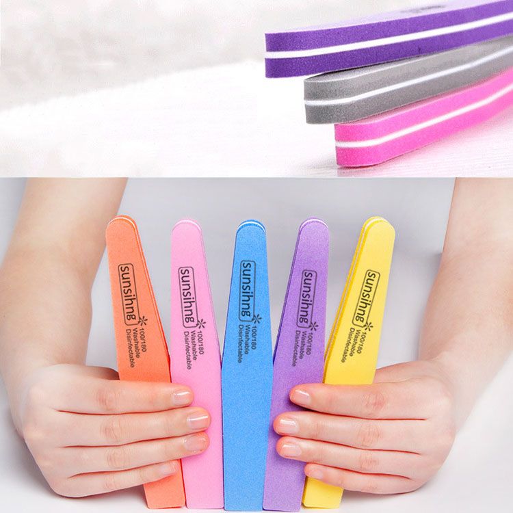 Diamond-shaped sponge file double-sided thick manicure rubbing strip repairing high-elastic polishing nail nail tool washing