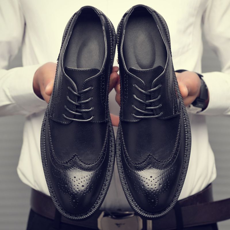 2023 New Large Autumn British Block Business Upgraded Wedding Leather Shoes Men's Style_vogvips.com