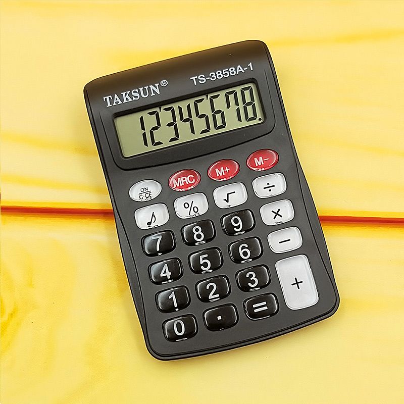 小学生彩色计算器迷你掌上便携翻盖折叠水晶按键儿童考试计算机