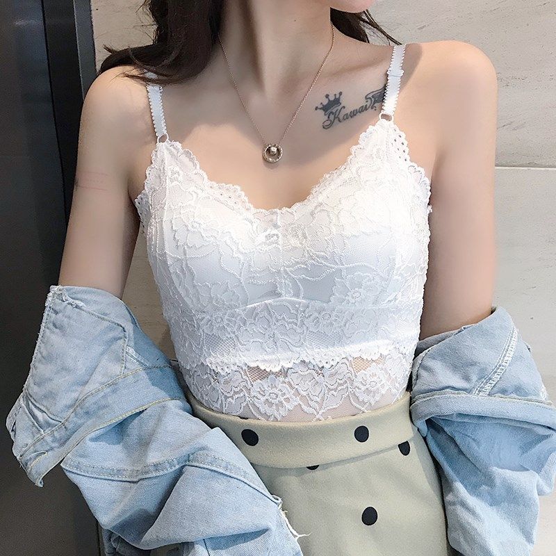 吊带背心女性感蕾丝抹胸内衣女学生韩版打底上衣防走光美背裹胸