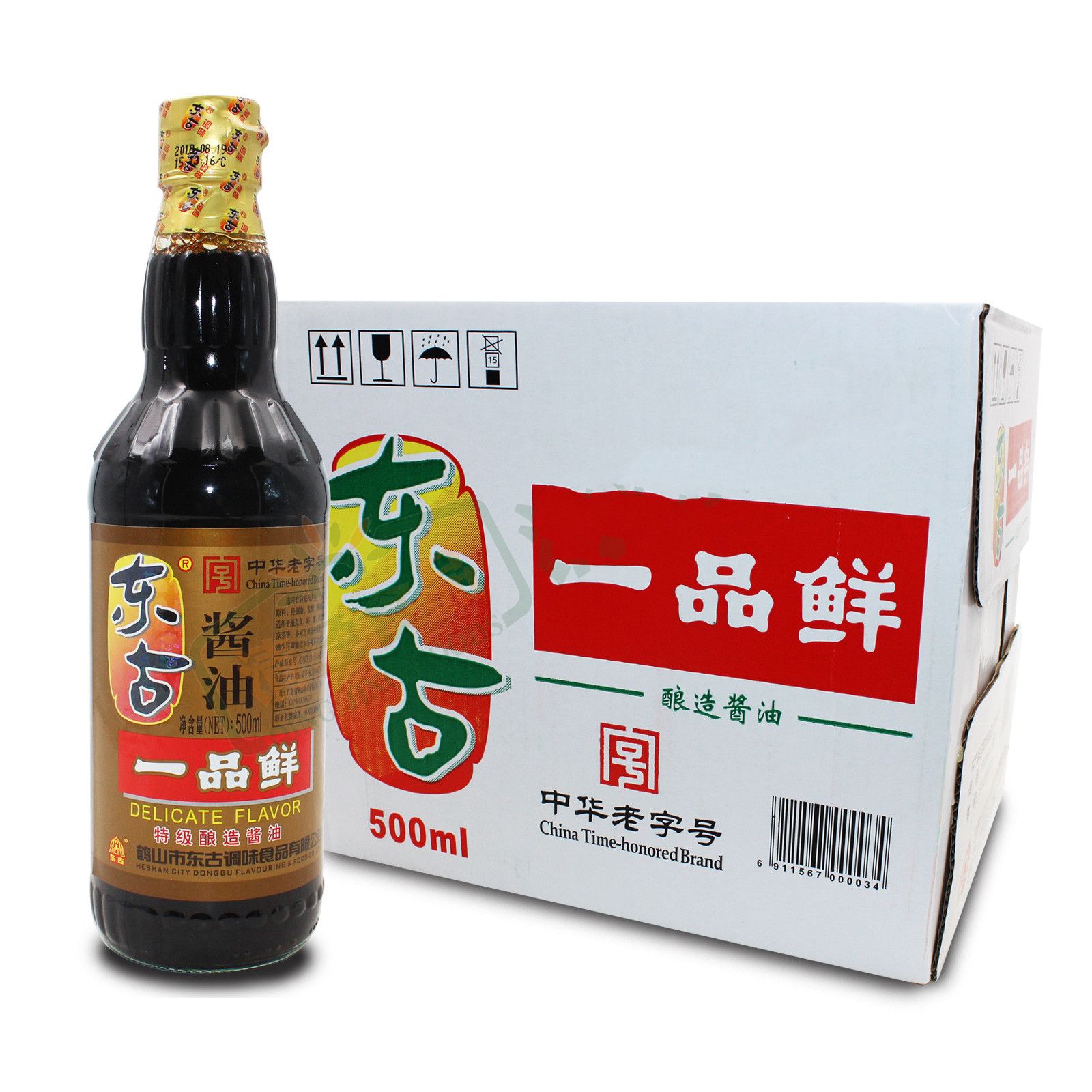 东古一品鲜酱油500mlx12整箱餐饮凉拌炒菜蘸食酿造一品鲜酱油