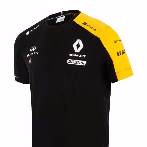 100％原廠商品F1Renault 雷諾車隊 2019賽季   黑色    短袖圓領T恤 賽車服