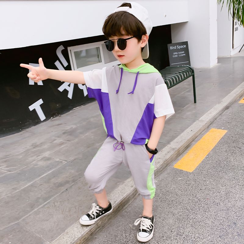 男童夏装套装2019新款童装洋气儿童夏季男孩帅气衣服夏天宝宝潮装