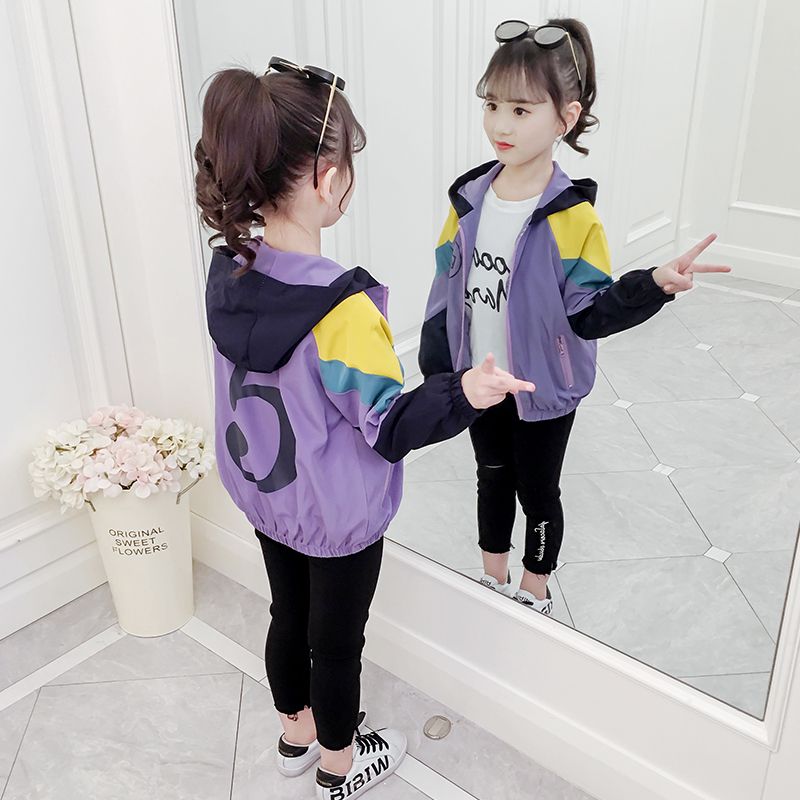 女童外套秋装2019新款儿童棒球服短款韩版中大童洋气夹克拉链衫潮