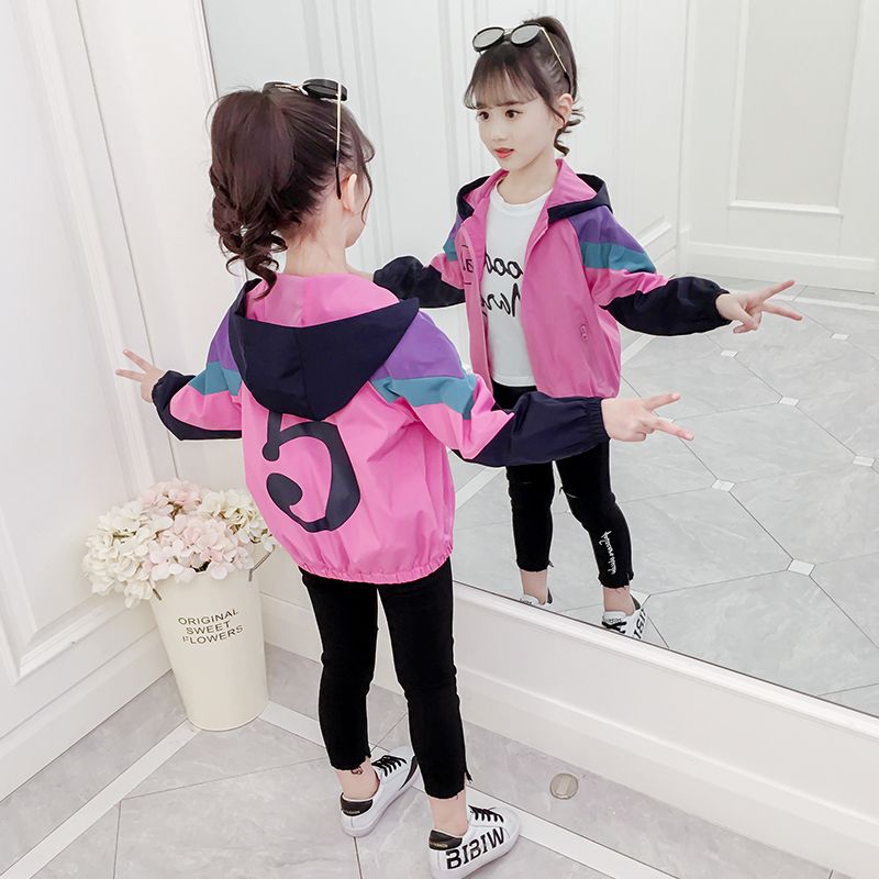 女童外套秋装2019新款儿童棒球服短款韩版中大童洋气夹克拉链衫潮